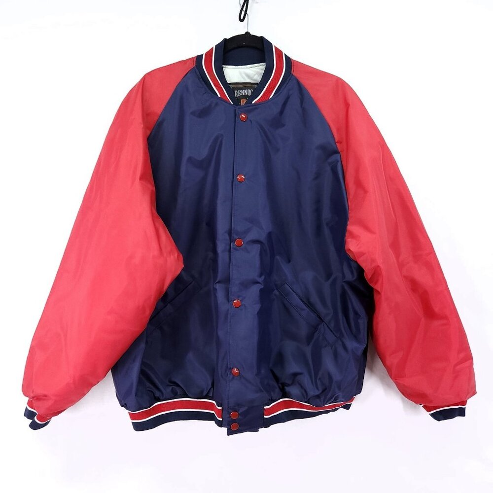 Rennoc Classic Varsity Jacket Size XL Bomber Letterman Red & Blue